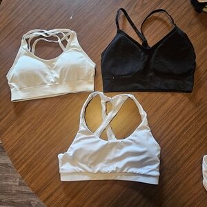 Women's Black and White Sports Bras